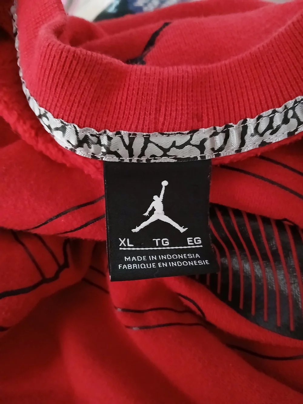 Vintage Y2k Jordan Jumpman Red Flight Club Sweatshirt Size XL